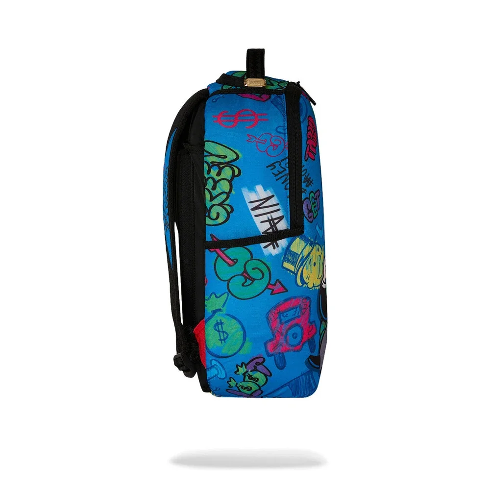 Sprayground Monopoly Grab & Go Go Go Backpack Unisex Blue Shoulder Strap SPR376